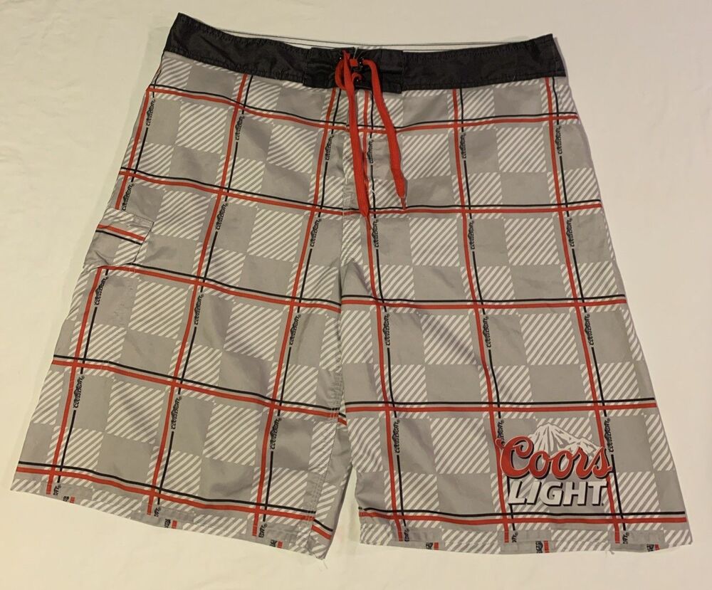 COORS LIGHT Board Shorts Men’s 36 Swim Trunks Beach Summer